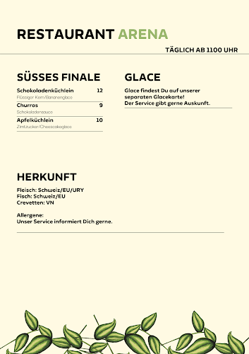 Opinii despre Restaurant Arena în St. Gallen - Gastronomie und Hotellerie