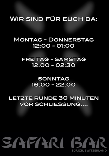 Opinii despre Safari Bar în Zürich - Gastronomie und Hotellerie