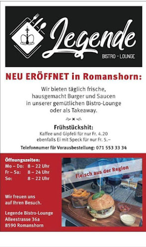 Opinii despre Legende Bistro-Lounge în Romanshorn - Gastronomie und Hotellerie