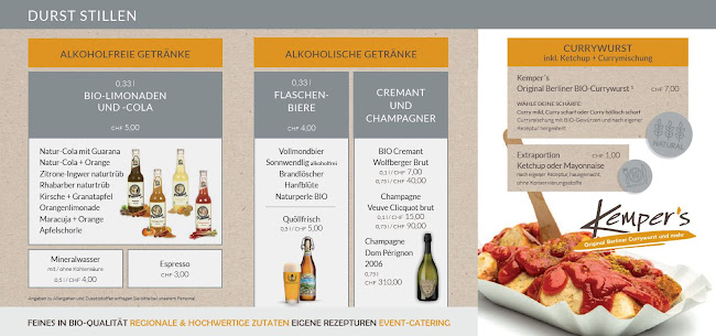 Opinii despre Kemper's Original Berliner Bio - Currywurst & mehr în Luzern - Gastronomie und Hotellerie