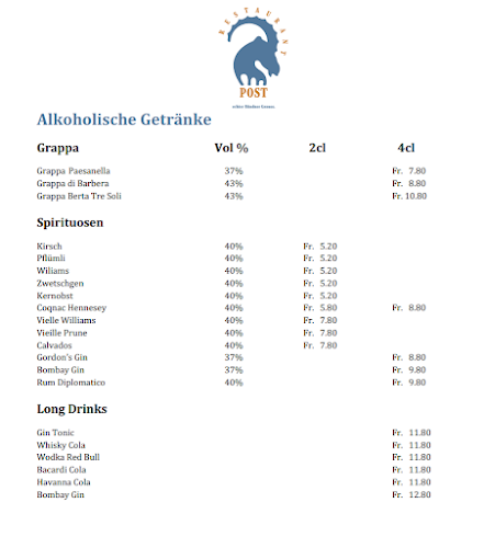 Restaurant zur Post - Gastronomie und Hotellerie