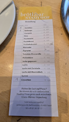 Opinii despre Brötlibar în Basel - Gastronomie und Hotellerie