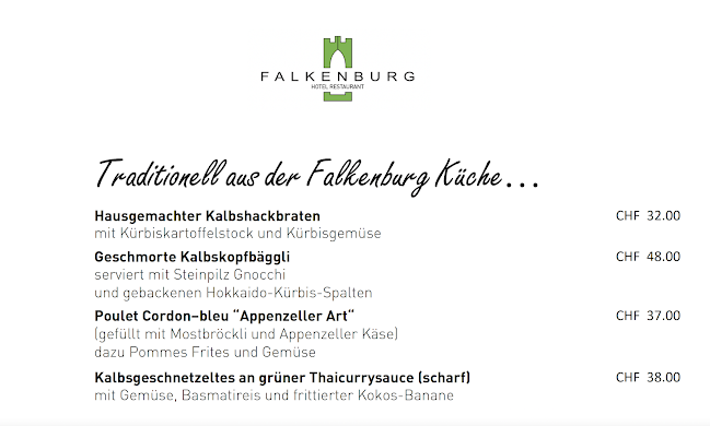 Opinii despre Falkenburg – Restaurant & Hotel în St. Gallen - Gastronomie und Hotellerie