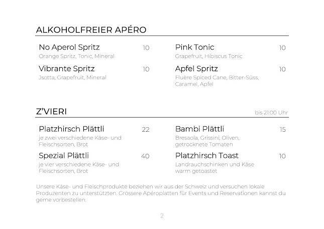 Opinii despre Platzhirsch în Aarau - Gastronomie und Hotellerie