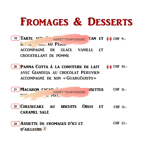 Restaurant La Cordillère - Martigny