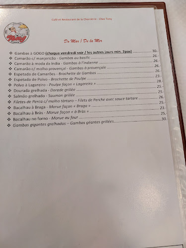 Chez Tony Café restaurant - La Chaux-de-Fonds