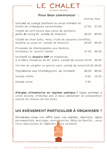 Restaurant Le Chalet du Mont-Pèlerin - Chardonne