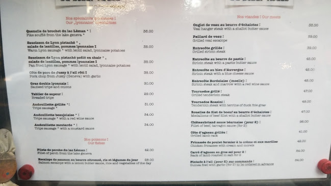 Opinii despre Bistrot du Bœuf Rouge în Geneva - Gastronomie und Hotellerie