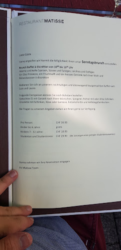 Opinii despre Restaurant Matisse în Basel - Gastronomie und Hotellerie