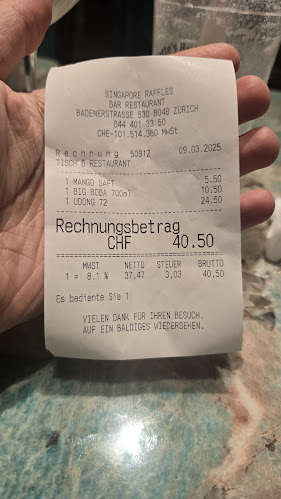 Restaurant Singapore - Zürich