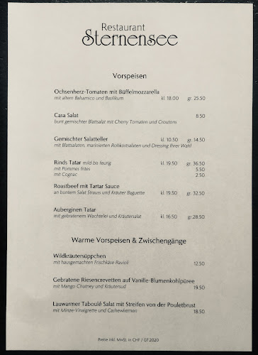 Restaurant Sternensee - Gastronomie und Hotellerie