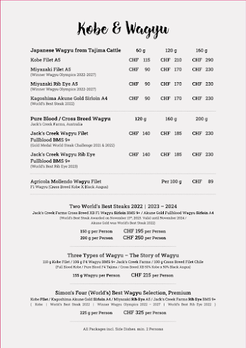 Opinii despre Simon's Steakhouse Grill & Restaurant & Bar în Zürich - Gastronomie und Hotellerie