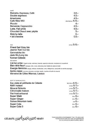 Opinii despre Céleste - Café, Bar, Cave în Vevey - Gastronomie und Hotellerie