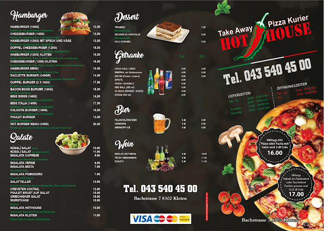 Opinii despre Pizza Kurier Hothouse în Kloten - Gastronomie und Hotellerie