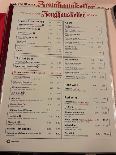 Restaurant Zeughauskeller - Gastronomie und Hotellerie