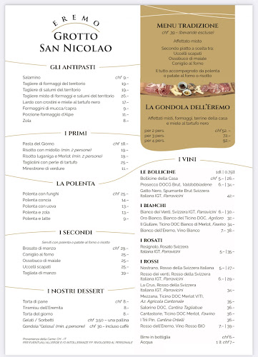 Ristorante-Grotto Eremo S. Nicolao