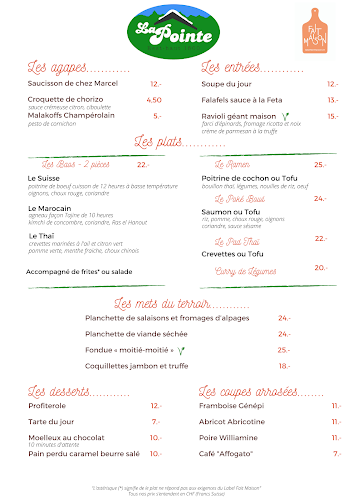 Restaurant La Pointe de l'Hôtel Plein Ciel