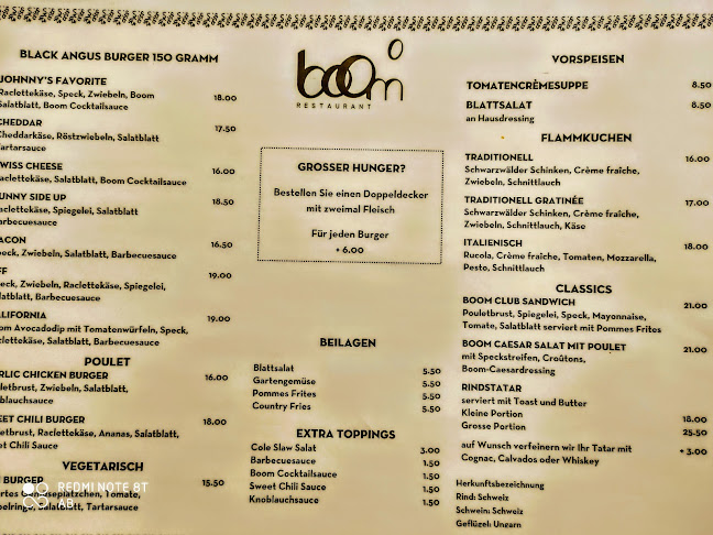 Opinii despre Boom în Adliswil - Gastronomie und Hotellerie