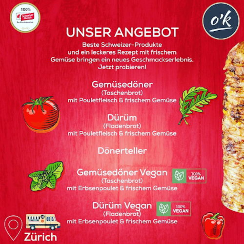 o'k Poulet Gemüsedöner