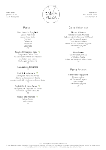 Opinii despre Damia Pizza în Davos - Gastronomie und Hotellerie