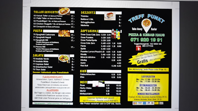 Opinii despre Treffpunkt Take Away în Wil - Gastronomie und Hotellerie