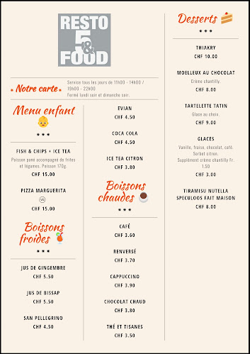 Opinii despre Resto 5& Food în Geneva - Gastronomie und Hotellerie