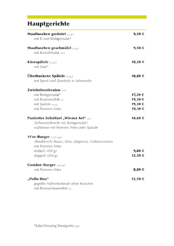 11'ER Sportfreunde Stuttgart - Gastronomie und Hotellerie