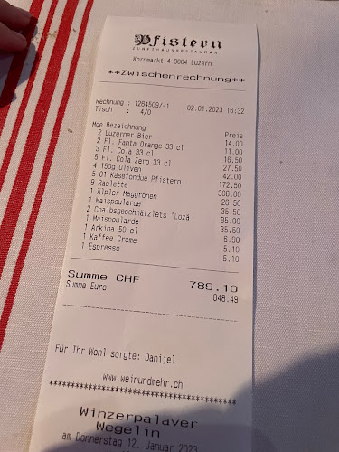 Pfistern - Gastronomie und Hotellerie