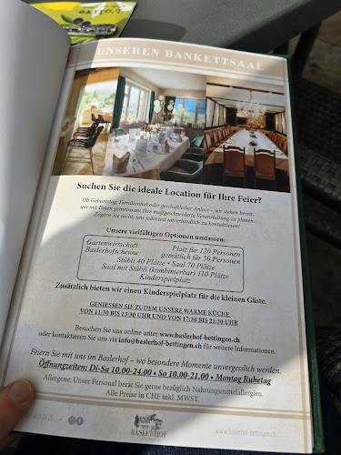 Opinii despre Restaurant Baslerhof Bettingen în Bettingen - Gastronomie und Hotellerie
