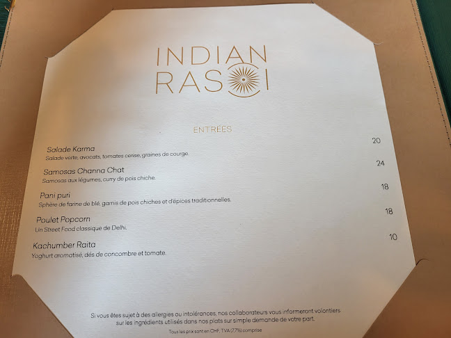 Opinii despre Indian Rasoi în Geneva - Gastronomie und Hotellerie