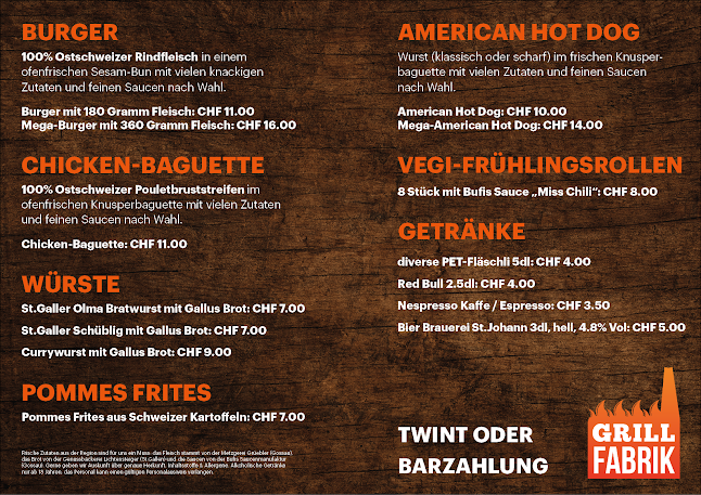 Opinii despre Grillfabrik în Gossau - Gastronomie und Hotellerie