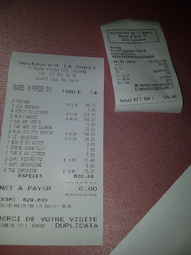 Opinii despre Restaurant de la Radio în Lausanne - Gastronomie und Hotellerie