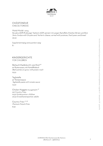 Albishaus - Gastronomie und Hotellerie