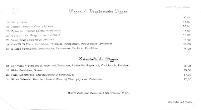 Onkel's Pizza - Pratteln
