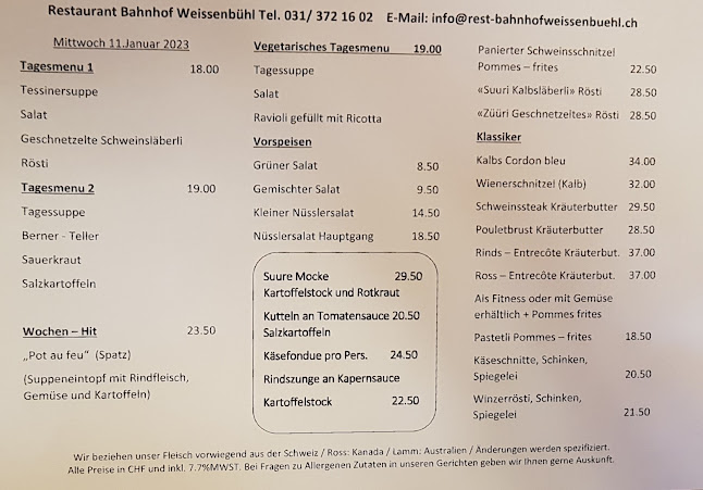 Restaurant Bahnhof-Weissenbühl