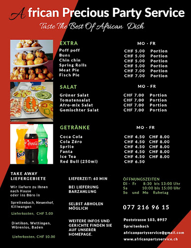 Opinii despre African Party Service în Spreitenbach - Gastronomie und Hotellerie