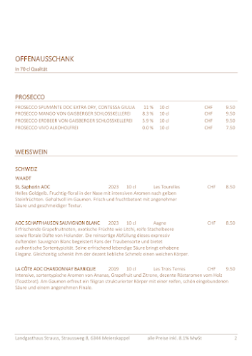 Landgasthaus Strauss - Meierskappel